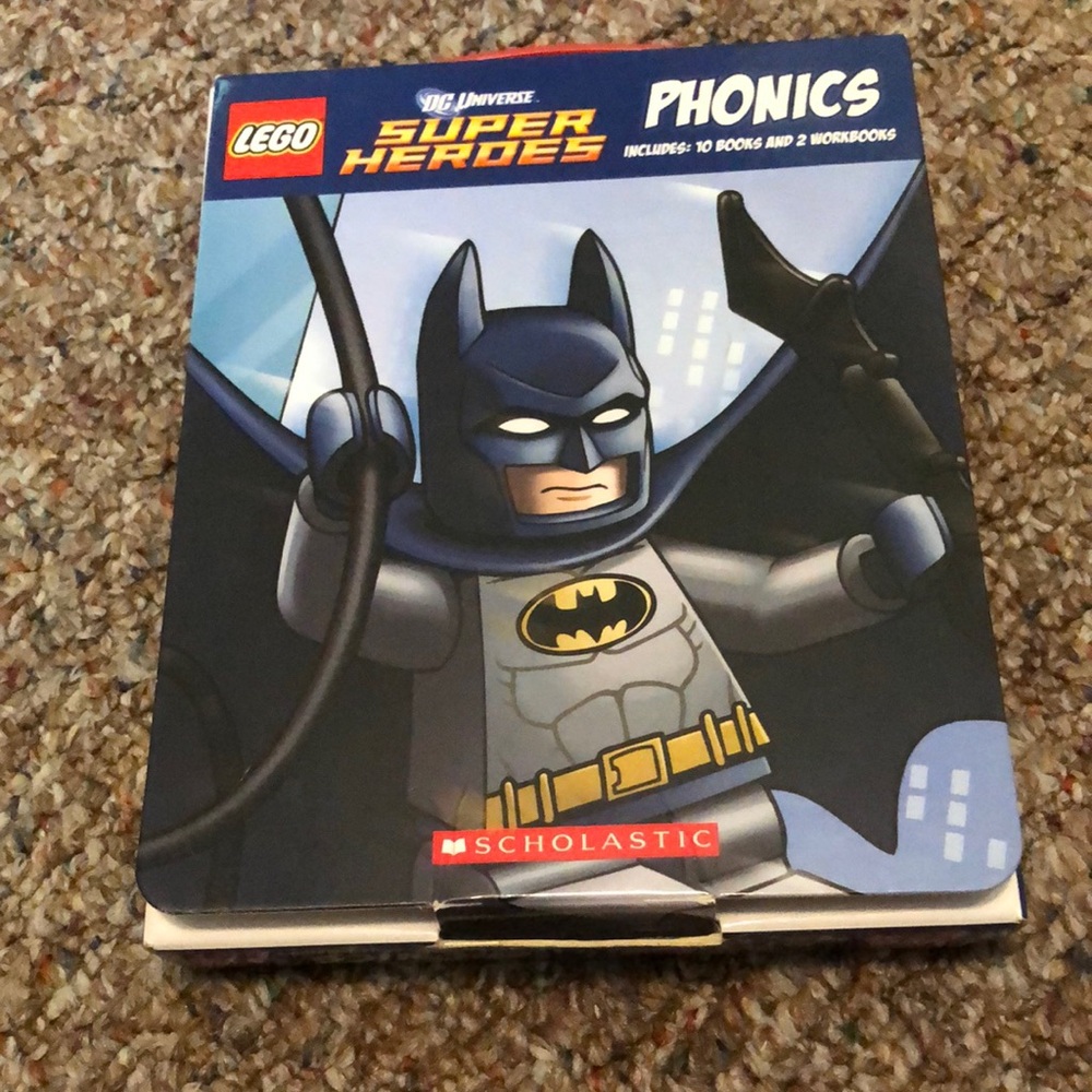 Scholastic Lego Super Heroes Phonics books, 12 books Excellent condition